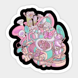 Smooth jazz spaceship Sticker